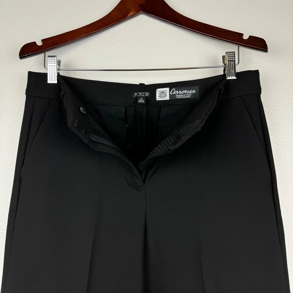 J. Crew Wide Leg Trousers Four Season Stretch Black Size 10 NWOT - Picture 7 of 9